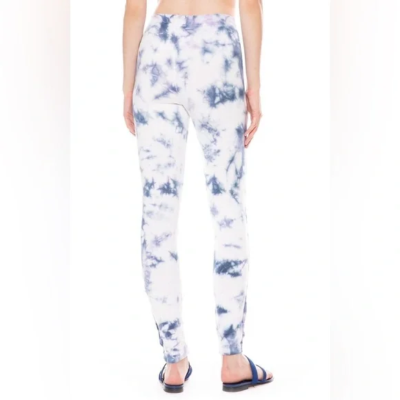 NWT- MONROW Midnight Iris Active Sweatpants Legging Two Tone Crystal Tie Dye - Picture 3 of 16